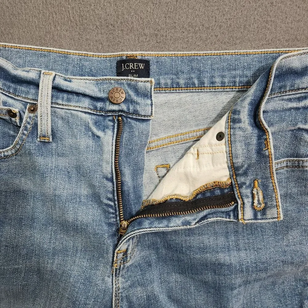 J. Crew Factory Jeans Women 27 Mid Rise Slim Boyfriend Light Wash